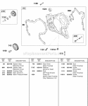 Gear Housing Diagram and Parts List for 589447-0310-99  Briggs and Stratton Engine